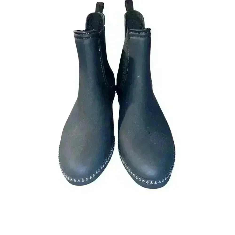 Catherine Malandrino Black Sirine Rain Studded Size 7 Minimalist  Goth